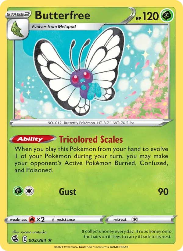 Butterfree Pokemon card from Fusion Strike