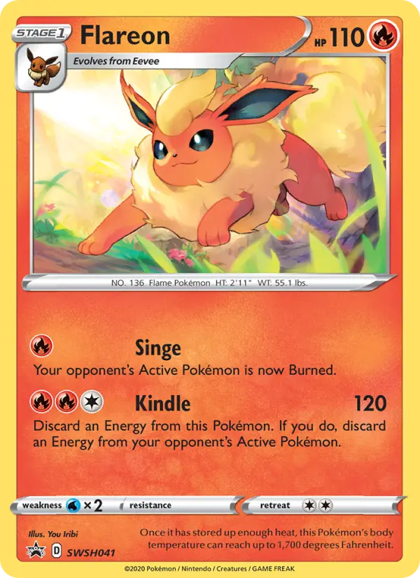 Flareon Pokemon card from SWSH Black Star Promos