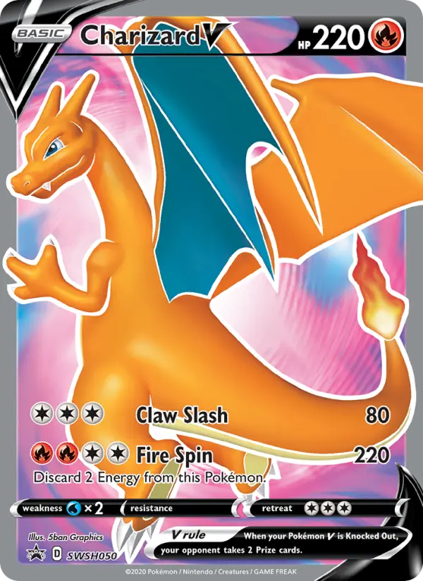 Charizard V Pokemon card from SWSH Black Star Promos