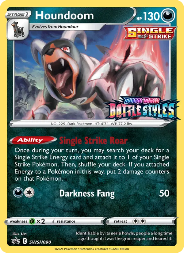 Houndoom Pokemon card from SWSH Black Star Promos