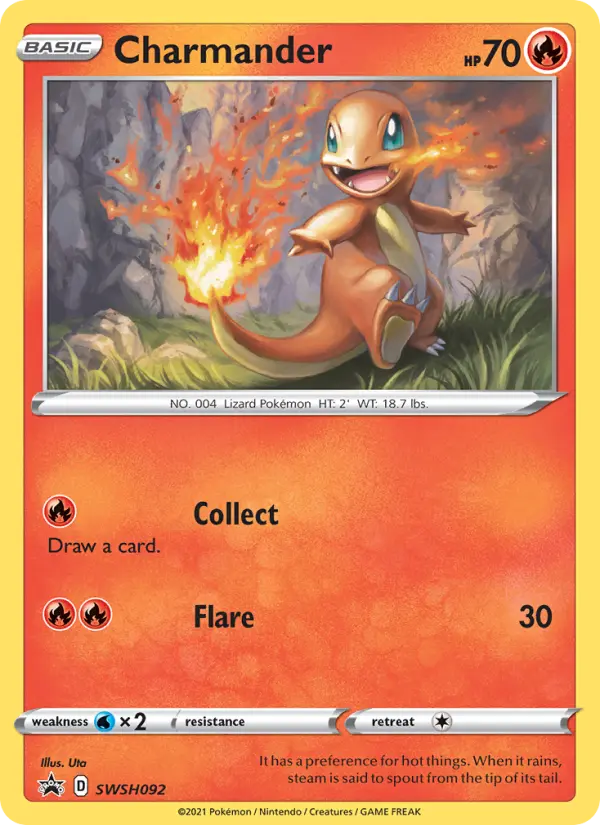 Charmander Pokemon card from SWSH Black Star Promos