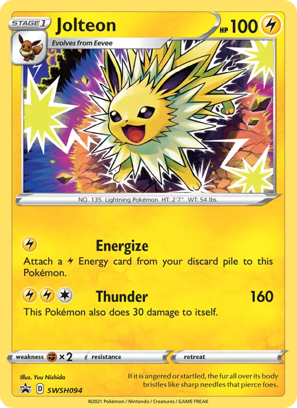 Jolteon Pokemon card from SWSH Black Star Promos