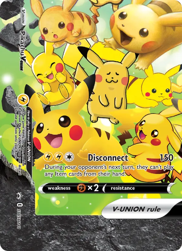 Pikachu V-UNION Pokemon card from SWSH Black Star Promos