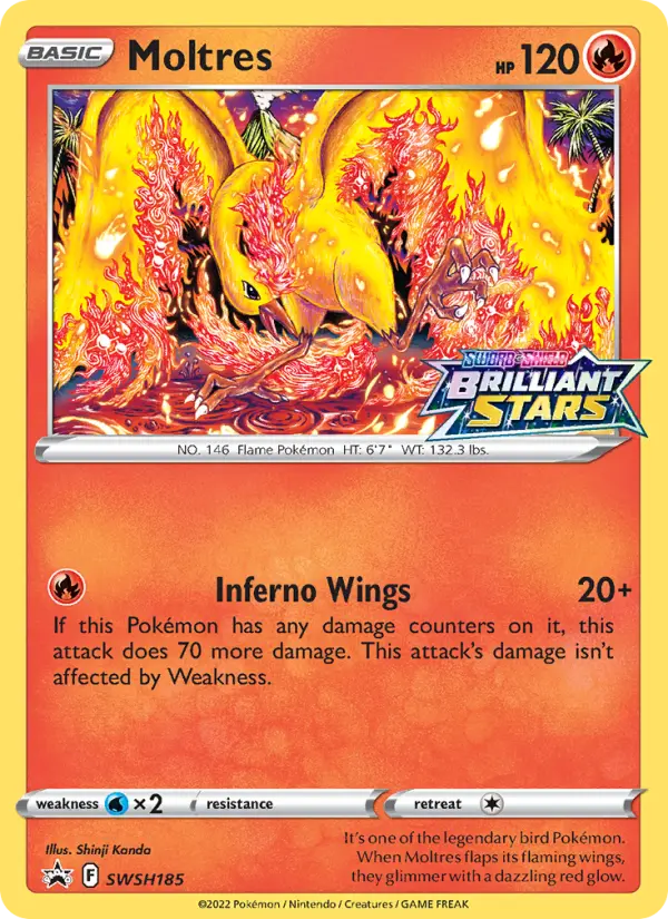 Moltres Pokemon card from SWSH Black Star Promos