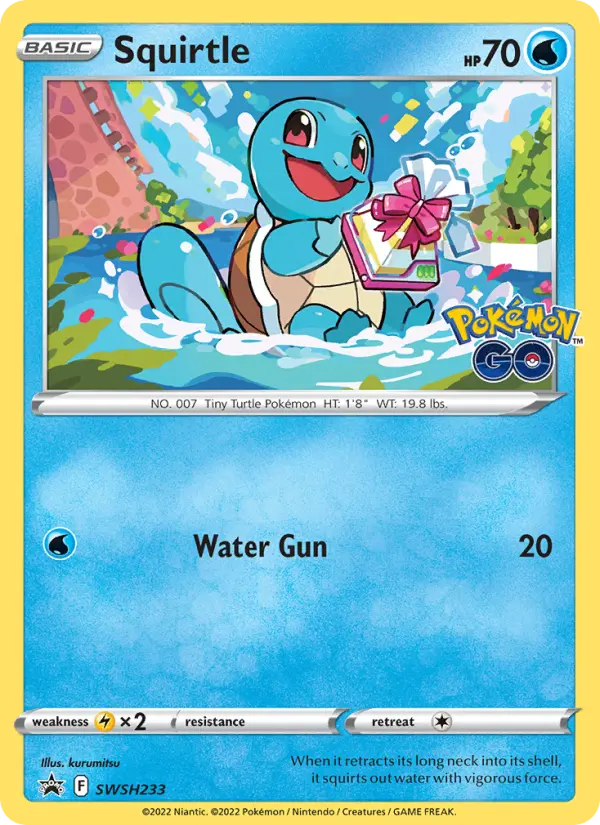 Squirtle Pokemon card from SWSH Black Star Promos