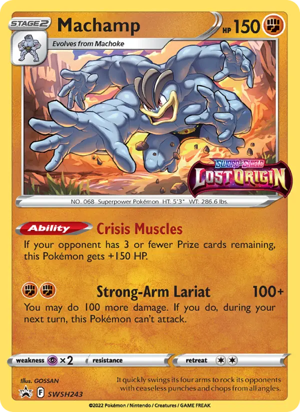 Machamp Pokemon card from SWSH Black Star Promos