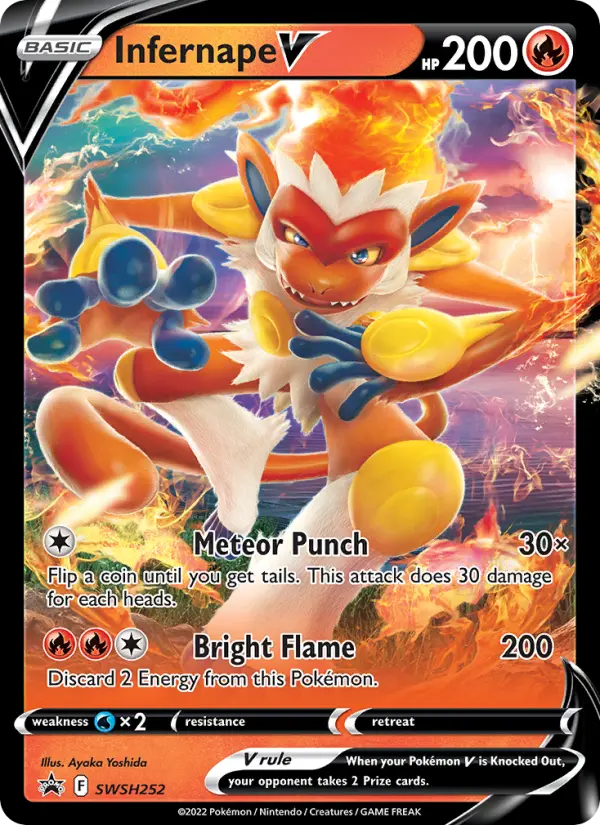 Infernape V Pokemon card from SWSH Black Star Promos
