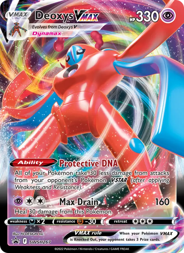 Deoxys VMAX Pokemon card from SWSH Black Star Promos