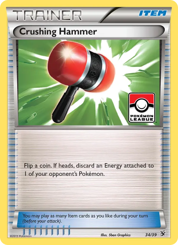 Crushing Hammer Pokemon card from Kalos Starter Set