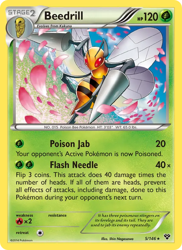 Beedrill Pokemon card from XY