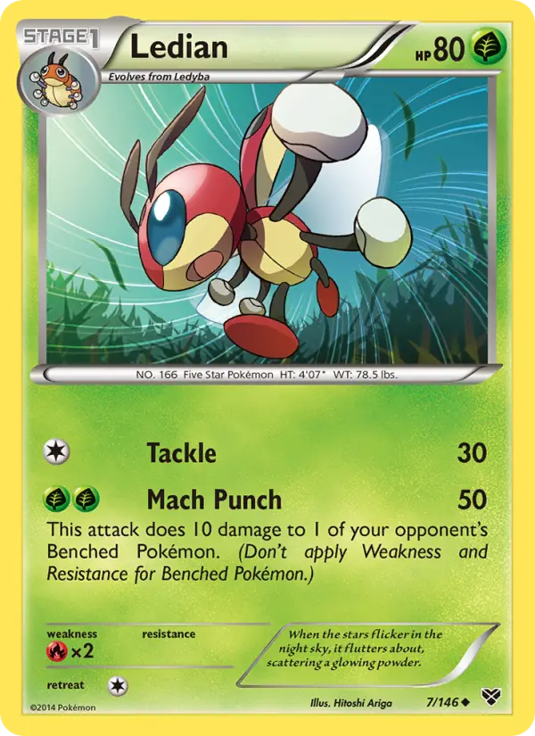 Ledian Pokemon card from XY