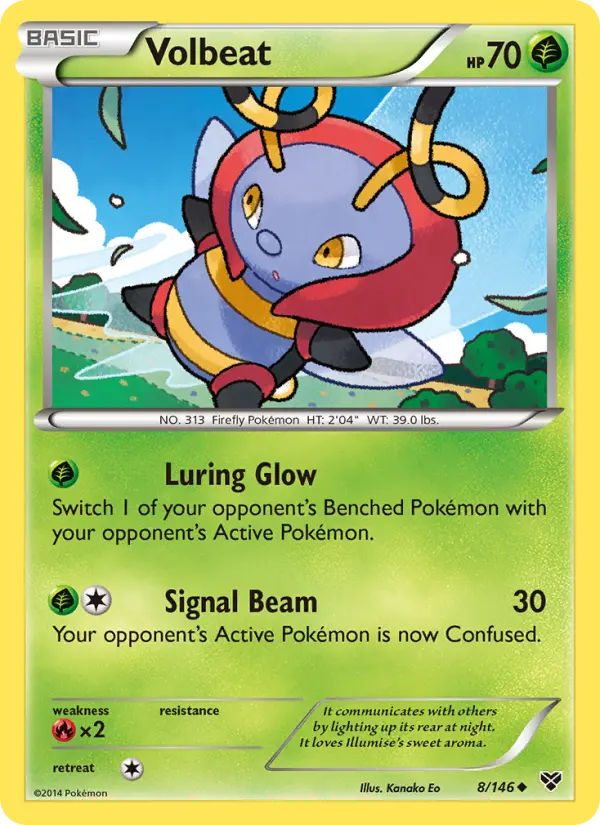 Volbeat Pokemon card from XY