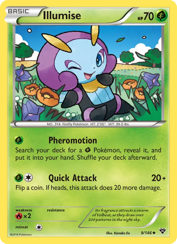 Illumise Pokemon card from XY