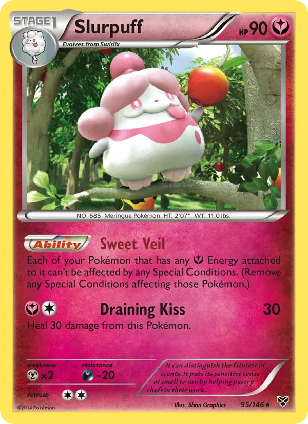 Slurpuff Pokemon card from XY