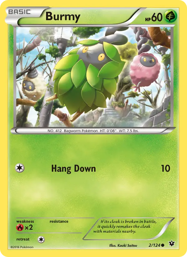 Burmy Pokemon card from Fates Collide