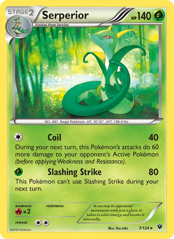 Serperior Pokemon card from Fates Collide