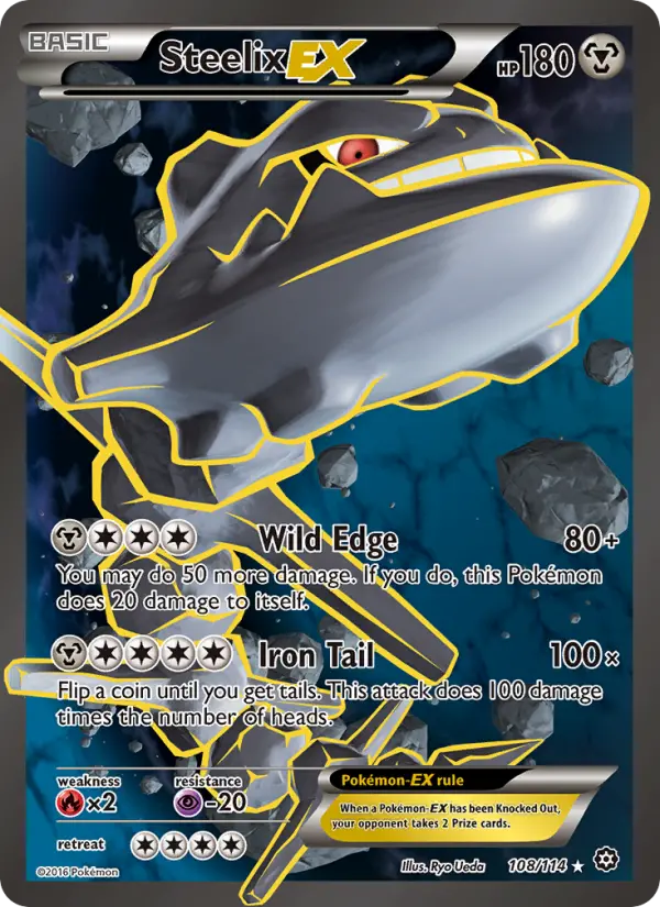 Steelix EX Pokemon card from Steam Siege