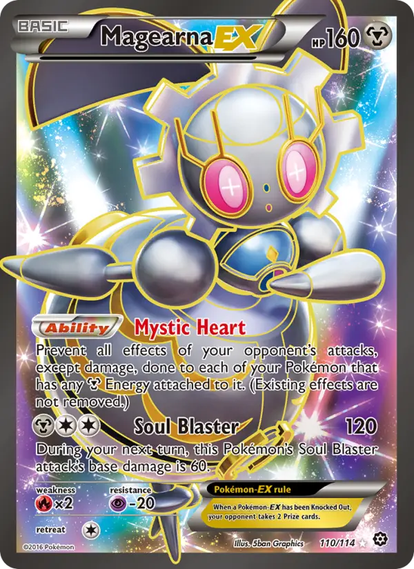Magearna EX Pokemon card from Steam Siege