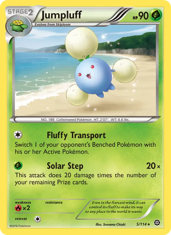 Jumpluff Pokemon card from Steam Siege