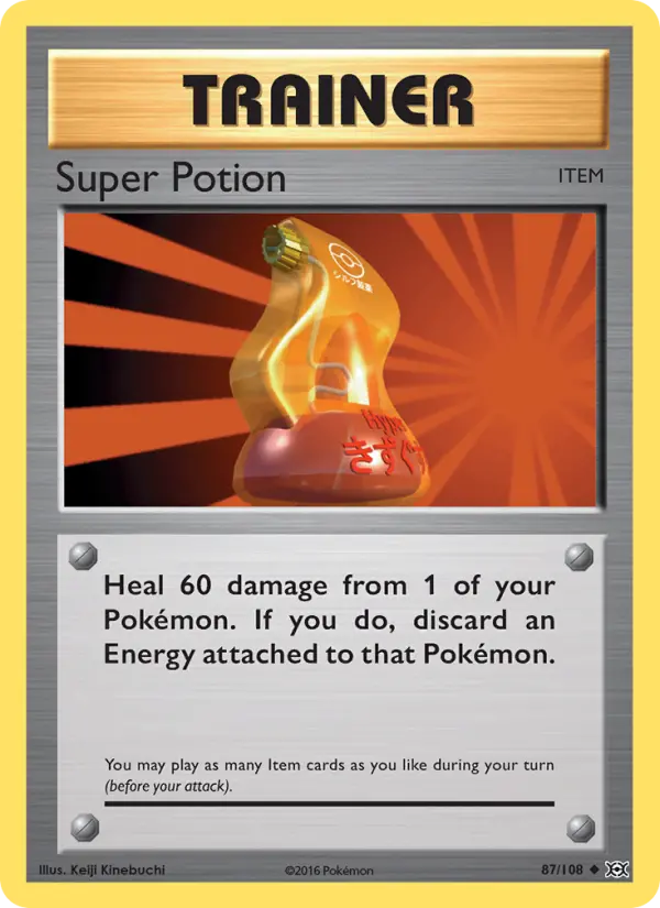 Super Potion Pokemon card from Evolutions