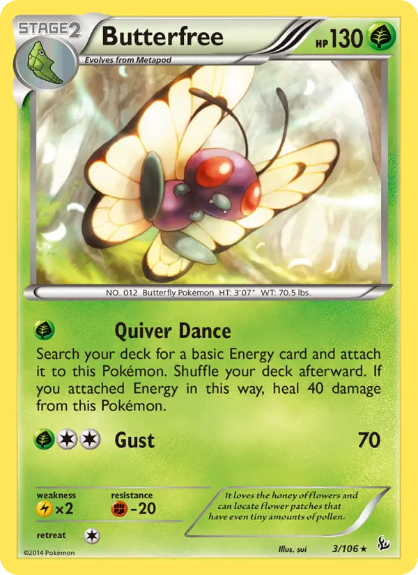 Butterfree Pokemon card from Flashfire