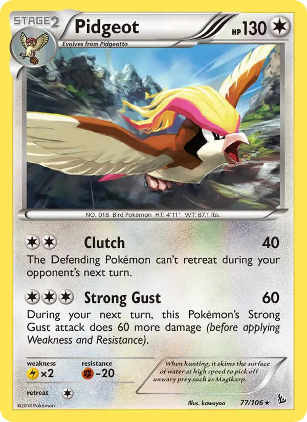 Pidgeot from xy2