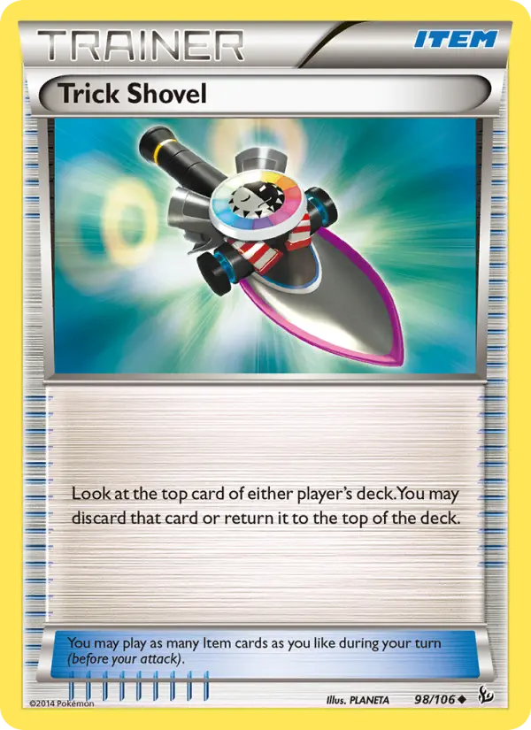 Trick Shovel Pokemon card from Flashfire