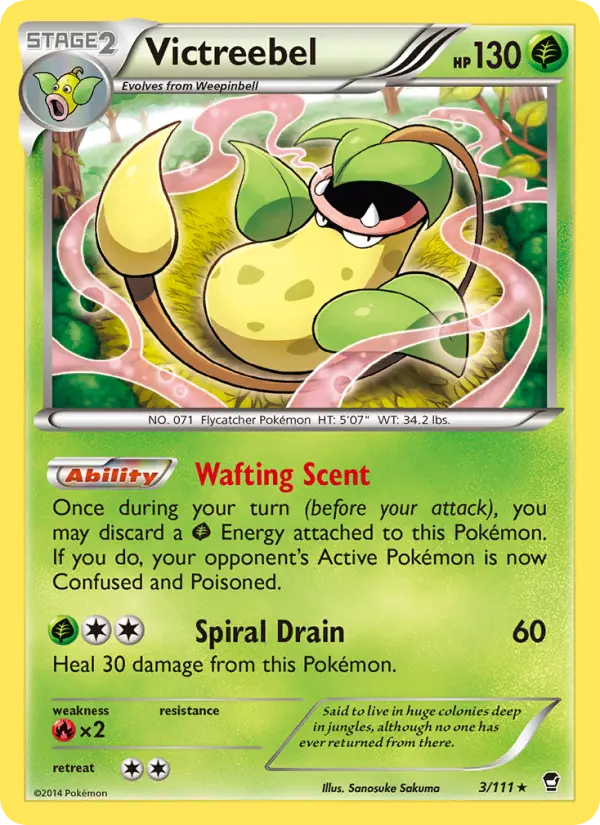 Victreebel Pokemon card from Furious Fists