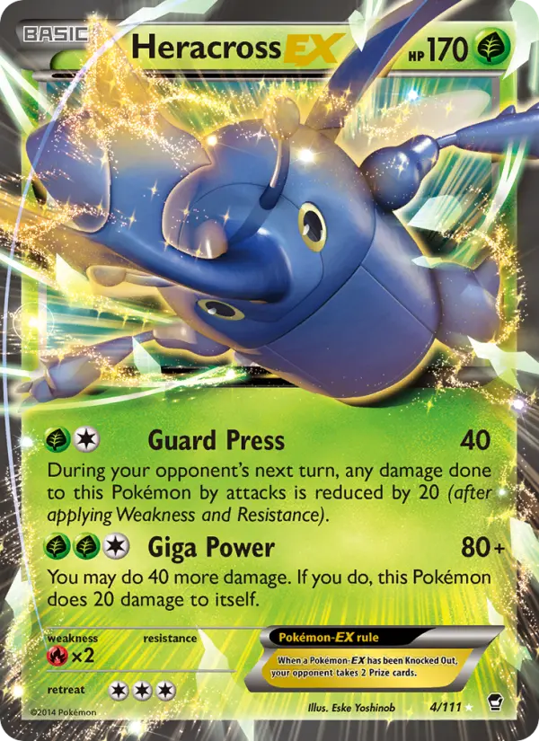 Heracross EX Pokemon card from Furious Fists