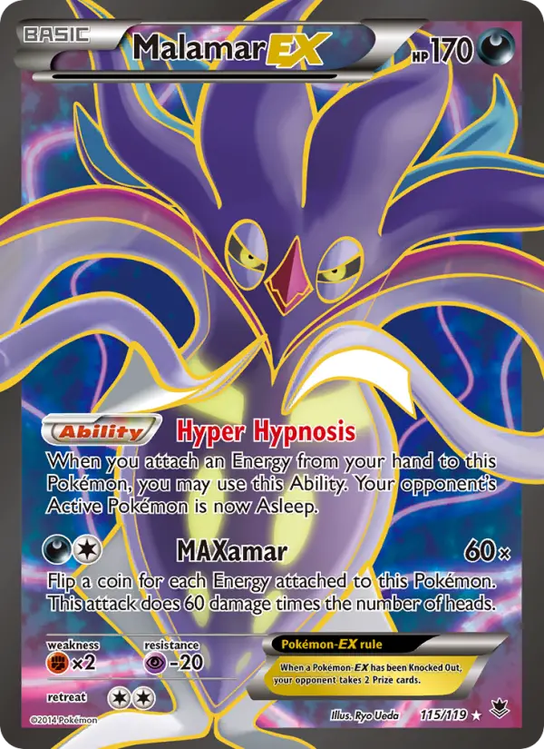 Malamar EX Pokemon card from Phantom Forces
