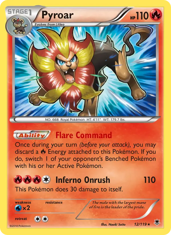 Pyroar Pokemon card from Phantom Forces