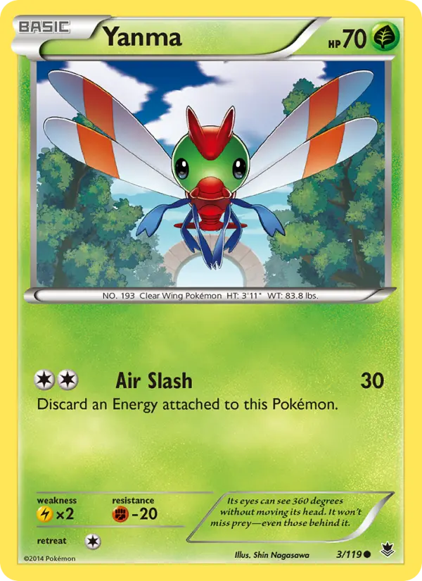 Yanma Pokemon card from Phantom Forces