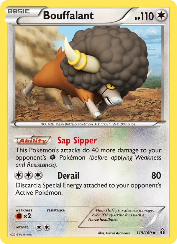 Bouffalant Pokemon card from Primal Clash