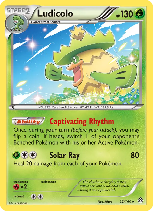 Ludicolo Pokemon card from Primal Clash