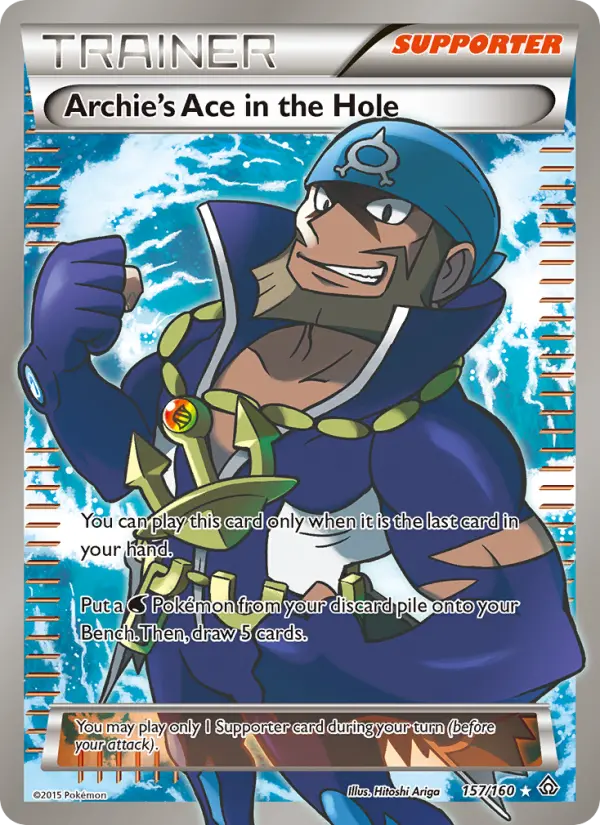 Archie's Ace in the Hole Pokemon card from Primal Clash