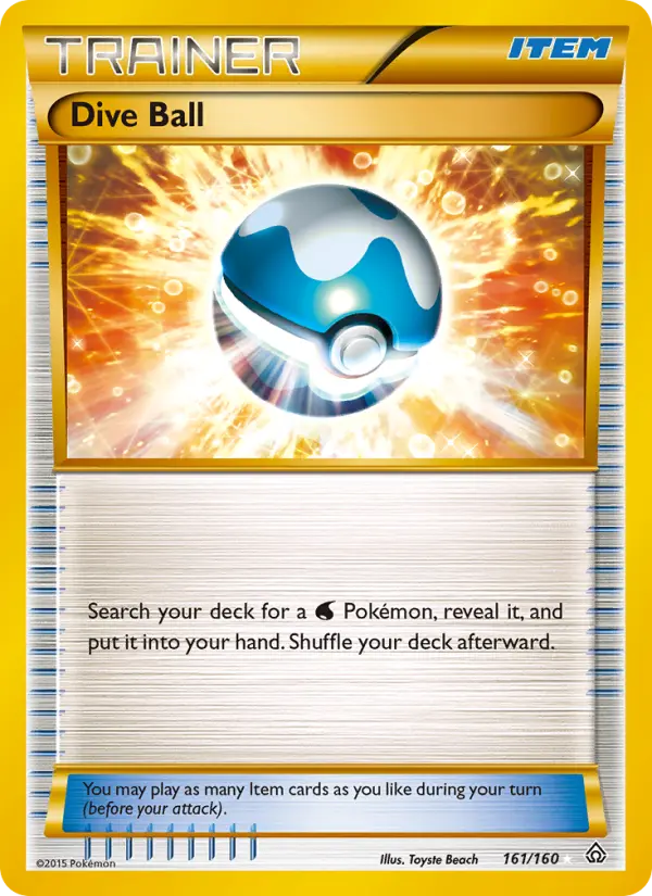 Dive Ball Pokemon card from Primal Clash