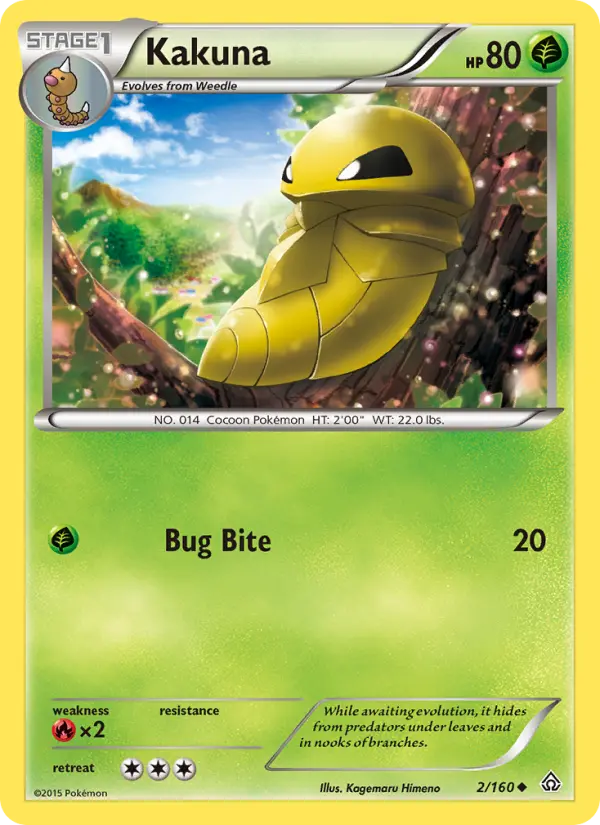 Kakuna Pokemon card from Primal Clash