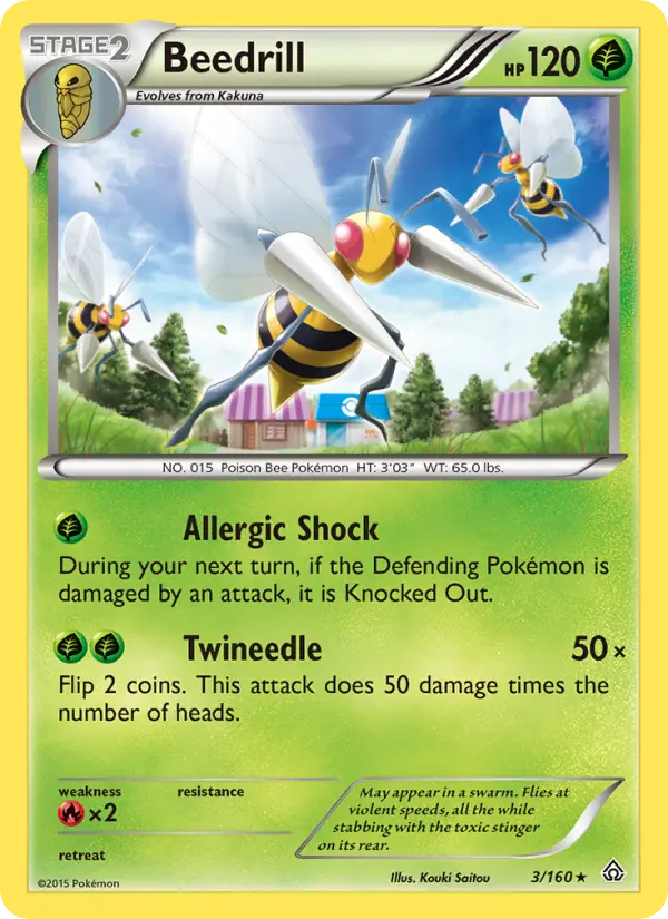 Beedrill Pokemon card from Primal Clash