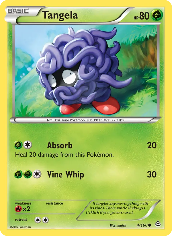 Tangela Pokemon card from Primal Clash
