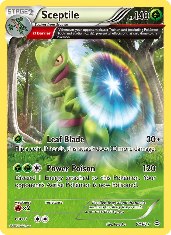 Sceptile Pokemon card from Primal Clash