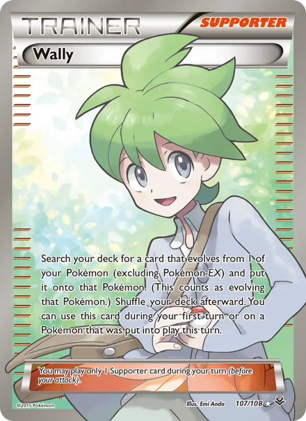 Wally Pokemon card from Roaring Skies