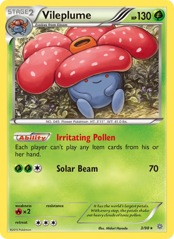 Vileplume Pokemon card from Ancient Origins