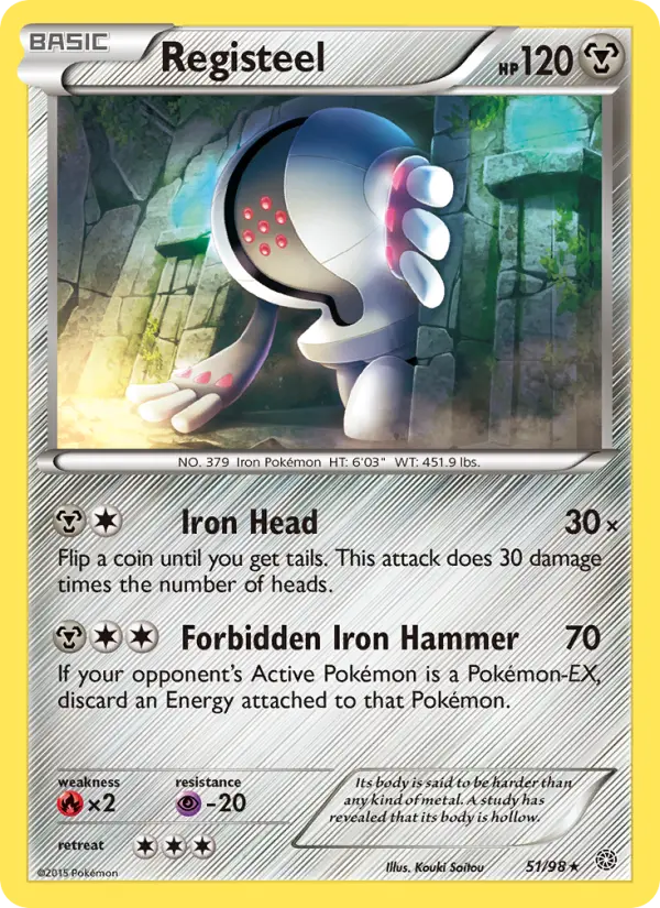 Registeel Pokemon card from Ancient Origins