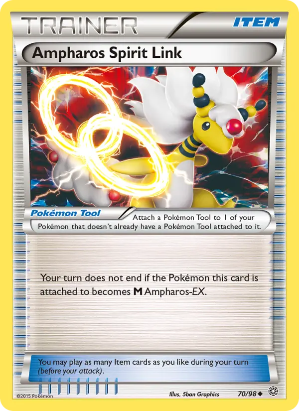 Ampharos Spirit Link Pokemon card from Ancient Origins