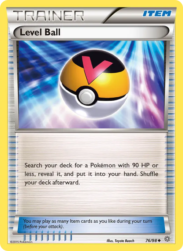 Level Ball Pokemon card from Ancient Origins