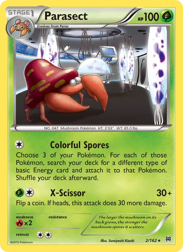 Parasect Pokemon card from BREAKthrough