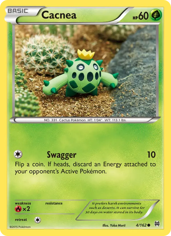 Cacnea Pokemon card from BREAKthrough