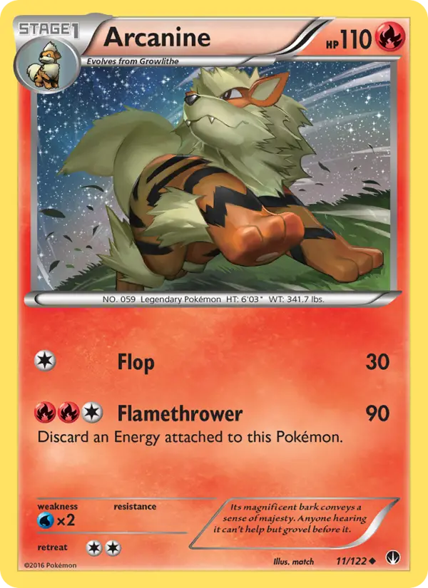 Arcanine Pokemon card from BREAKpoint