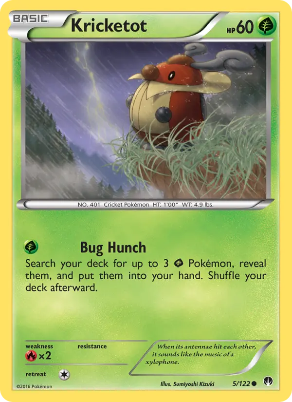 Kricketot Pokemon card from BREAKpoint