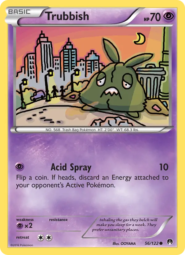 Trubbish Pokemon card from BREAKpoint